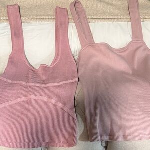 Ribbed Pink Tank Tops - Set of 2